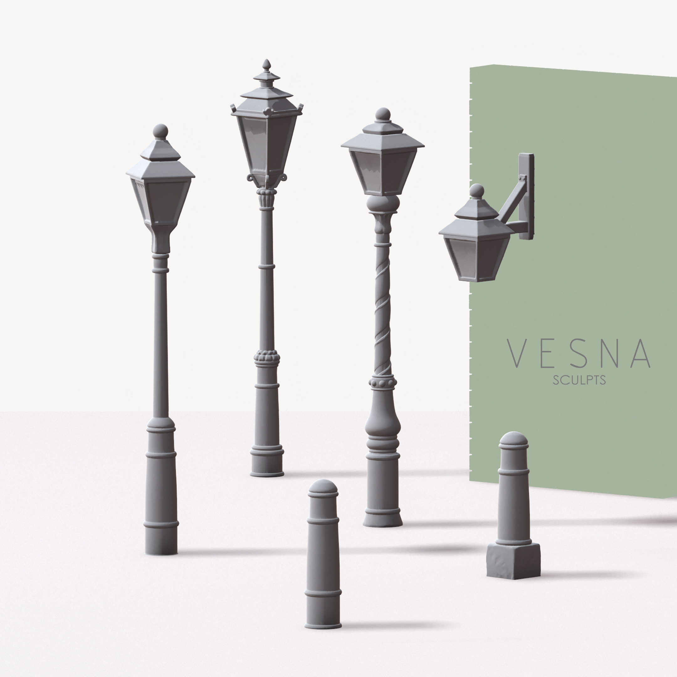 VICTORIAN CITY - STREET LAMPS